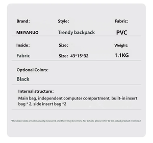 Hochwertiger Premium Großhandels-Rucksack mit Großer Kapazität, Wasserdicht, aus PVC-Leder, für Geschäftsreisen und Freizeit, 15,6 Zoll Laptop-Rucksack - Product Image 6