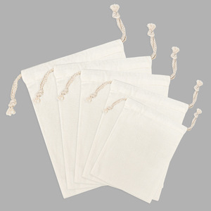 Eco Friendly Organic Cotton <b>Drawstring</b> <b>Bag</b> Custom Logo Small Packaging Pouch Reusable Gift <b>Bag</b> for Jewelry Cosmetic Packaging - Product Image 3