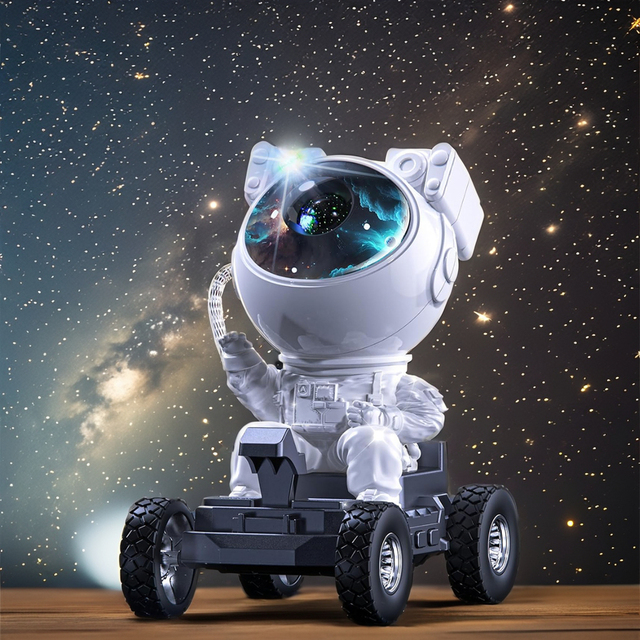 Romantic Laser Light Projector Remote Control Astronaut Galaxy Night Light Stars Projector Starry Sky Projector with White Noise