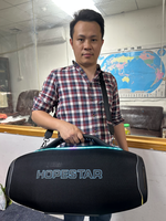 Speaker Nirkabel BT HOPESTAR A90 700W Tahan Air IPX6 8 Speaker Diafragma Bergetar Outdoor BT USB TF CARD TWS FM RGB LED