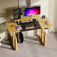 Bureau Ergonomique Intelligent en Acier Inoxydable pour Chambre à Coucher, Table Électrique Réglable en Hauteur avec Moteur, Design Moderne et Durable