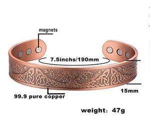 Fashion Jewelry <strong>Copper</strong> Bracelets Accessories Life Tree Engraved Cuff Viking Magnetic Therapy <strong>Copper</strong> Plating <strong>Bangles</strong> <strong>Men</strong> - Product Image 6