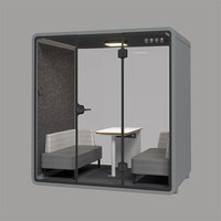 Cabine Acoustique Moderne en Aluminium avec Installation Rapide par Modules, Conception Durable et Écologique pour Bureau, Hôtel, Télétravail et Plus Encore