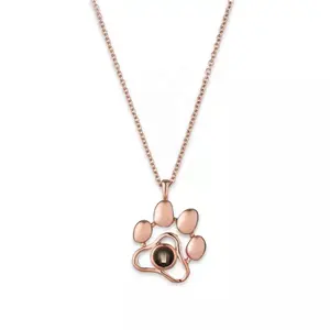 Non appannamento personalizzato Custom Pet Dog catenina fotografica Mini nascosta collana <span class=keywords><strong>di</strong></span> moda in oro inossidabile gioielli per donne <span class=keywords><strong>nome</strong></span> - Product Image 1