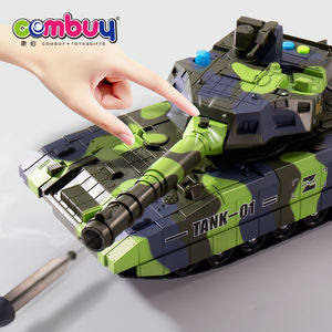 <span class=keywords><strong>Camion</strong></span> di stoccaggio dell'automobile del <span class=keywords><strong>giocattolo</strong></span> del carro armato militare di attrito con 4 automobili diecast - Product Image 2