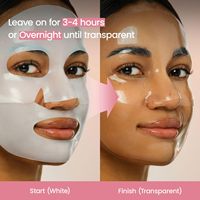 Masque Hydrogel Hydratant Nuit au Bio-Collagène, Probiotiques et Acide Hyaluronique pour Minimiser les Pores, Améliorer l'Élasticité et Repulper le Visage