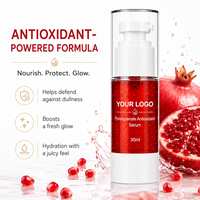 Sérum Visage Vegan Sans Logo à la Grenade, Antioxydant, Unifiant le Teint, Hydratant, Lissant, pour une Peau Éclatante et Fraîche, 30ml