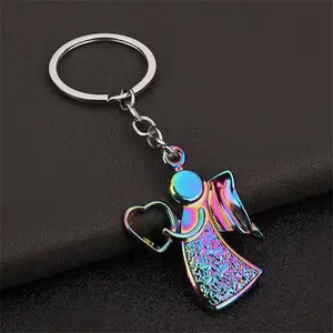 High Quality Factory Custom Cheap Metal Angel Keychain For Gift Key Chains