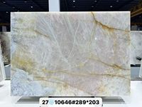 Dalle de quartzite Cristallo Iceberg, pierre naturelle translucide avec veines cristallines, pierre de luxe pour mur rétroéclairé, îlot de cuisine, plan de travail