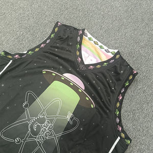 Camisetas de baloncesto reversibles, camisetas deportivas de baloncesto de peso pesado al por mayor personalizadas - Product Image 5