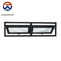 Fenêtres à auvent insonorisées en alliage d'aluminium, style moderne, double vitrage, pour maisons (vente en gros)