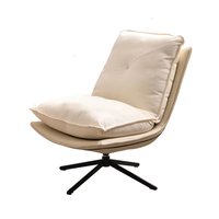 Chaise longue pivotante de luxe de style mid-century moderne avec structure métallique pour hôtel et bar à domicile