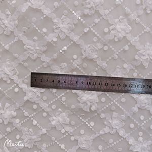 Nouveau tissu de maille brodé de Style féerique avec 0.8cm à pois <span class=keywords><strong>flocage</strong></span> diamant broderie mousseline de soie crochet fleur pour jupe tissu - Product Image 4