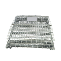 Cage à palettes empilable en métal Grillage métallique en fer et acier Supports métalliques industriels Conteneur à palettes pliable pour le stockage en entrepôt