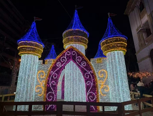 Château <span class=keywords><strong>de</strong></span> conte <span class=keywords><strong>de</strong></span> fées, lumière LED 3D, IP65, étanche, multicolore, grande décoration extérieure pour festival, Noël, Thanksgiving, Nouvel An - Product Image 6