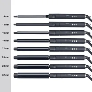 150-230 Graden Roterende Draad Rotatie Haar Krultang Keramische Ionische Lcd Krultang Haar Golvend Haar Styling Tools Set