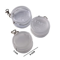 Sac de rangement mini transparent en PVC résistant à l'eau, grande pochette portable avec fermeture éclair, porte-clés métallique, fermoir mousqueton