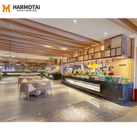 Juego de dormitorio de lujo moderno para hotel Foshan, cama king size con muebles personalizables para hoteles de Dubái