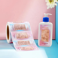 Autocollant personnalisé en relief UV avec texture 3D pour produits chimiques quotidiens, étiquette autocollante pour emballage de parfum et de gel douche