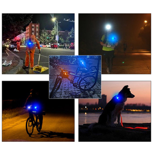 Lampe de signalisation LED rechargeable à clipser, corps en plastique, non étanche, pour le guidage routier et la sécurité cycliste nocturne - Product Image 5