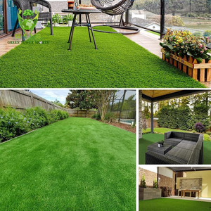 Gazon synthétique artificiel en rouleau, intérieur/extérieur, doux, haute densité, écologique, tapis d'herbe avec trous de drainage pour jardin, aménagement paysager, terrasse - Product Image 6