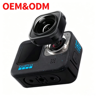 155 °   Objectif ultra grand angle FOV Max pour GoPro Hero 9/10/11 Mini/12/13 Black, accessoire de remplacement pour objectif d'appareil photo HyperSmooth