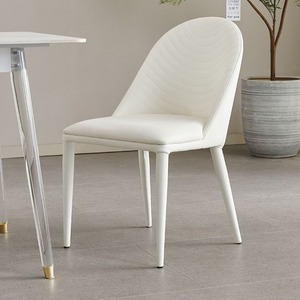 Blanco Muebles para el hogar <span class=keywords><strong>Cocina</strong></span> Venta al por mayor Marco de metal Restaurante Hotel Lujo Moderno Cuero Barato Comedor <span class=keywords><strong>Sillas</strong></span> - Product Image 2