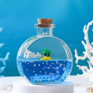 Kreative Bunte Ozean Tier Schwimmende Öltropfen Flüssigkeit Sand Flasche Cartoon Sanduhr Desktop Ornamente - Product Image 5