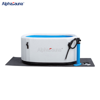 Baignoire froide gonflable portable Bain de glace plongeant Piscine Point de chute Baignoire plongeante froide Blanc