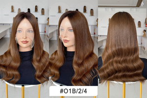 High Density <b>Long</b> Hair Glueless HD Lace Front <b>Wig</b> Per Plucked HD Lace Front for White #O1B-2-4 - Product Image 3
