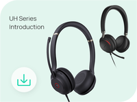 Auriculares con Cable Yealink UH37, USB-C/A, Micrófono Dual, Reducción de Ruido, EQ Dinámico, Auriculares con Cable sobre la Oreja