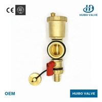 Vanne de purge et de vidange hydraulique automatique en laiton 1/2''-1'' pour système de chauffage par le sol moderne pour salle de bain
