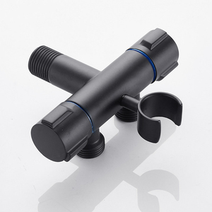 Kit Doccetta Bidet a Parete in Ottone Nero Opaco Moderno con Valvola a Doppio Controllo e Tubo Avvolgibile Retrattile per <span class=keywords><strong>WC</strong></span> - Product Image 5