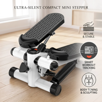 Mini stepper silencieux d'intérieur à résistance hydraulique, appareils de marche compactes pour des entraînements cardiovasculaires à faible impact à domicile