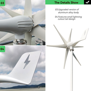 500W 300W <span class=keywords><strong>Mini</strong></span>-Horizontalachsen-Wind generator Kleine horizontale Windkraft anlage Tragbare Off-Grid-Häuser Windmühle - Product Image 4