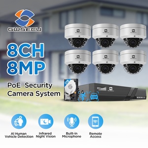 8CH 6x 8MP 4k ngoài trời IK10 Dome âm thanh ai con người phát hiện tầm nhìn ban đêm 8 kênh IP an ninh máy ảnh CCTV hệ thống giám sát OEM - Product Image 2