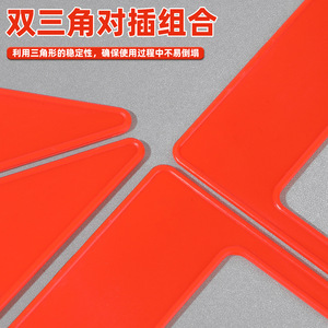 Triangle de signalisation pliable pour voiture, en matériau ABS, panneau triangulaire de signalisation au sol pour les accidents, stationnement sécurisé, utilisation en cas d'urgence - Product Image 5