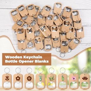Abridor de Botellas de Cerveza de Madera Moderno Personalizado con Llavero, Venta Directa de Fábrica para Uso Doméstico en la Cocina - Product Image 2