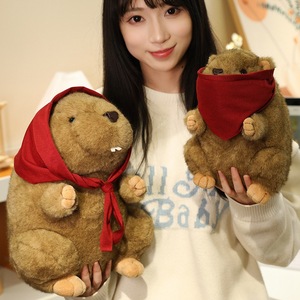 Adorable Peluche <span class=keywords><strong>de</strong></span> Capibara <span class=keywords><strong>Caperucita</strong></span> <span class=keywords><strong>Roja</strong></span>, Juguete <span class=keywords><strong>de</strong></span> Peluche Suave <span class=keywords><strong>de</strong></span> Algodón PP, Regalo Cómodo para Dormir para Niños - Product Image 6