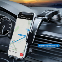 Nouveau support de téléphone pour voiture, ventouse adhésive, pliable, rotatif, résistant à la chaleur, pour tableau de bord et console centrale