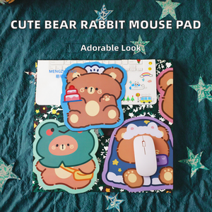 Alfombrilla de Ratón Antideslizante con Diseño de Oso Kawaii, Alfombrilla de Escritorio de Plástico Calefactable, Impermeable, Resistente a los Arañazos, Decoración para Oficina y Hogar para Niñas - Product Image 2