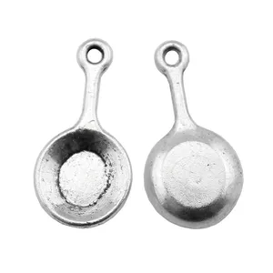 200pcs/bag 22x10mm Antique Silver Plated Antique Bronze Plated Zinc Alloy Kitchenware Pan Charms Pendants ABD-C10962