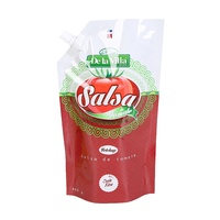 Pochette souple vide rechargeable anti-fuite personnalisée pour ketchup, moutarde, sauce, emballage en plastique avec bec verseur