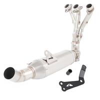 Silencieux d'échappement 60 mm pour moto, système d'échappement modifié, silencieux avant et tube de liaison intermédiaire pour FZ-09 MT-09 2014-2020
