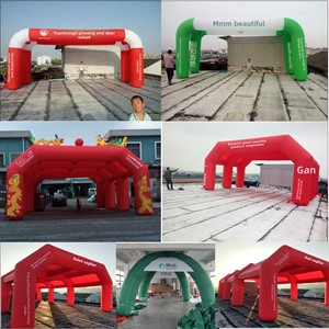 Tente gonflable arquée à trois unités Modèle Zx002, Porte arc-en-ciel pour mariage, Publicité extérieure, Salon professionnel, Modèle d'été moulé par air, Chine - Product Image 2