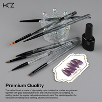 Nouveauté Hechunzi – Pinceaux professionnels pour le nail art avec manche en acrylique et motif encre, pour salon, maison et DIY