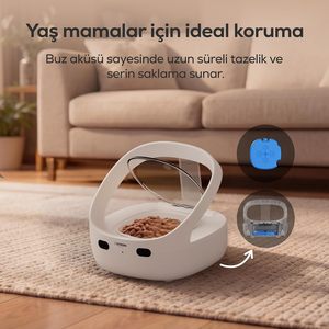 Distributeur automatique de nourriture pour plusieurs animaux Elecpet, avec puce électronique sélective, pour chats et chiens, avec fonction de portionnement précis. - Product Image 6