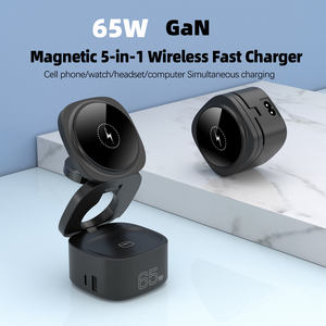 ที่ชาร์จไร้สายแบบแม่เหล็ก5 in 1สำหรับสมาร์ทโฟน <span class=keywords><strong>ipda</strong></span> 65W อุปกรณ์ชาร์จไร้สายแบบพับได้ - Product Image 2