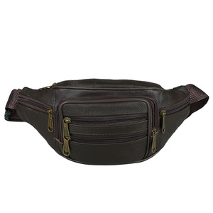 Riñonera de Cuero Genuino para Hombre, Impermeable, con Cierre, para Viajes, Senderismo, con Bolsillo para Teléfono Celular, para Actividades al Aire Libre - Product Image 4