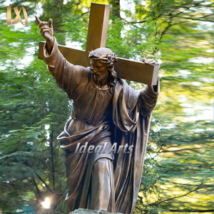 Statua di Gesù Crocifisso in Bronzo a Grandezza Naturale, Scultura Religiosa <span class=keywords><strong>per</strong></span> Decorazione di Chiese e Cimiteri - Product Image 5